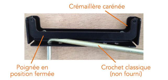 Crémaillère de sécurité en ACIER NOIR – La paire – Image 4