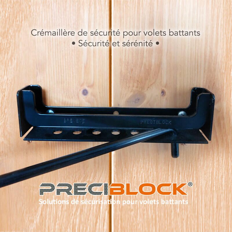 Crémaillère de sécurisation de volets battants