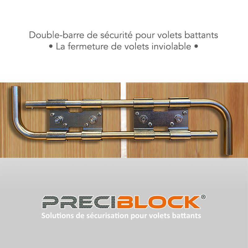 Double barre de sécurité ZINGUÉE BLANC